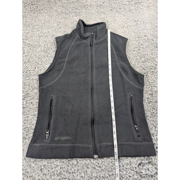 Columbia Vest Womens Medium Black Polyester Fleece Full Zip Gorpcore Hiking Walk - Picture 4 of 6